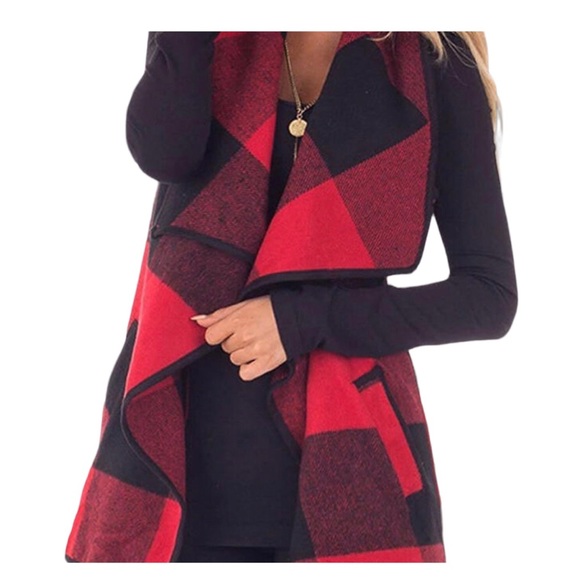 Yacun Red Buffalo Plaid Winter Vest size XL - Picture 9 of 11